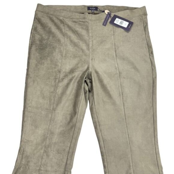 NWT NYDJ Suede Pull On Slim Bootcut Pant Sz 18 Saddlewood - Picture 3 of 6
